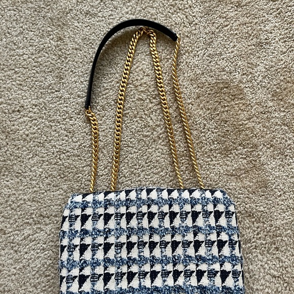 Tory Burch small Kira tweet convertible shoulder bag in three tones of blue - Picture 3 of 9